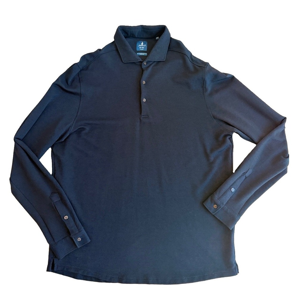 johnnie-O Shirt Mens XL Navy Top Shelf Button Front Pockets Luxury Shirt